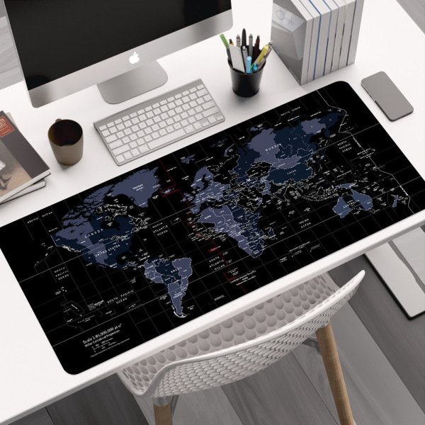 World Map Design Gaming Mouse Pad